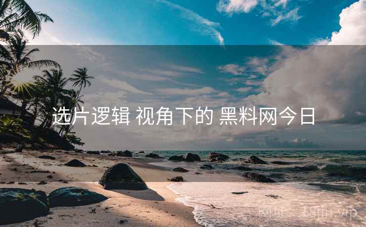 选片逻辑 视角下的 黑料网今日  第2张
