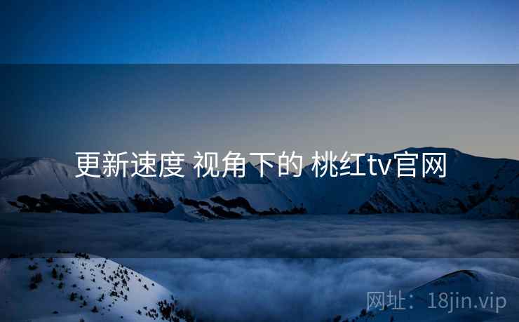 更新速度 视角下的 桃红tv官网  第1张