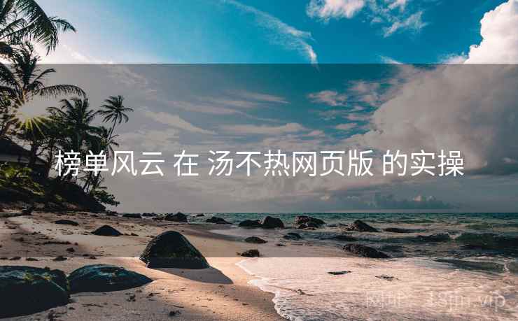 榜单风云 在 汤不热网页版 的实操  第1张
