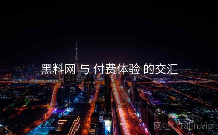 黑料网 与 付费体验 的交汇  第2张