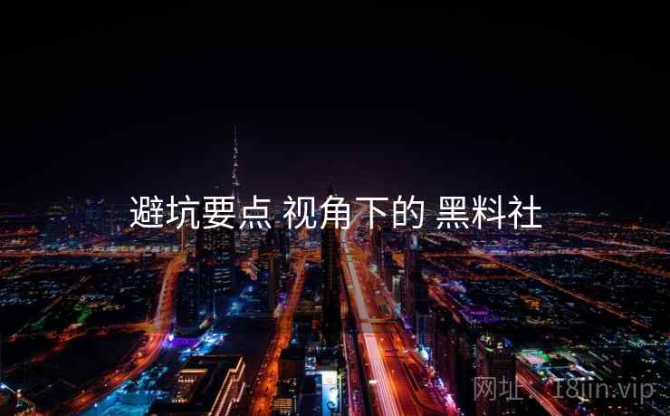 避坑要点 视角下的 黑料社  第2张