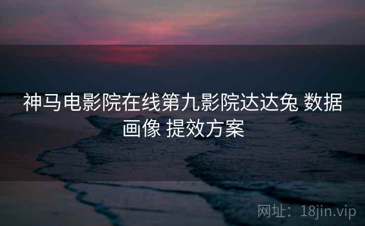 神马电影院在线第九影院达达兔 数据画像 提效方案  第2张